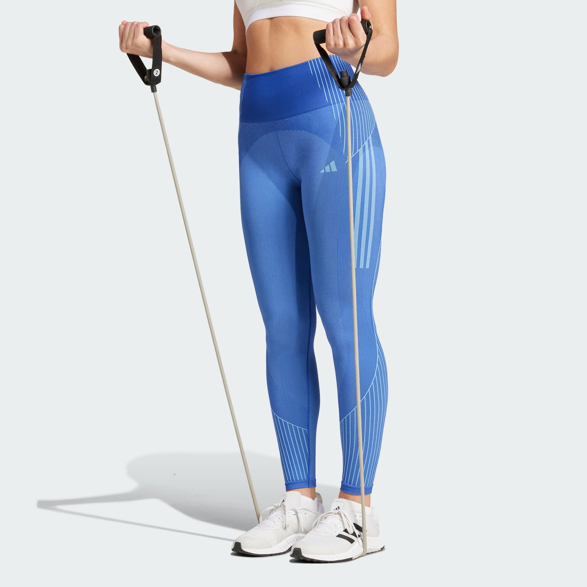 Adidas - Legging 7/8 Sans Coutures Branded - Legging 7/8 - Bleu - S - Decathlon