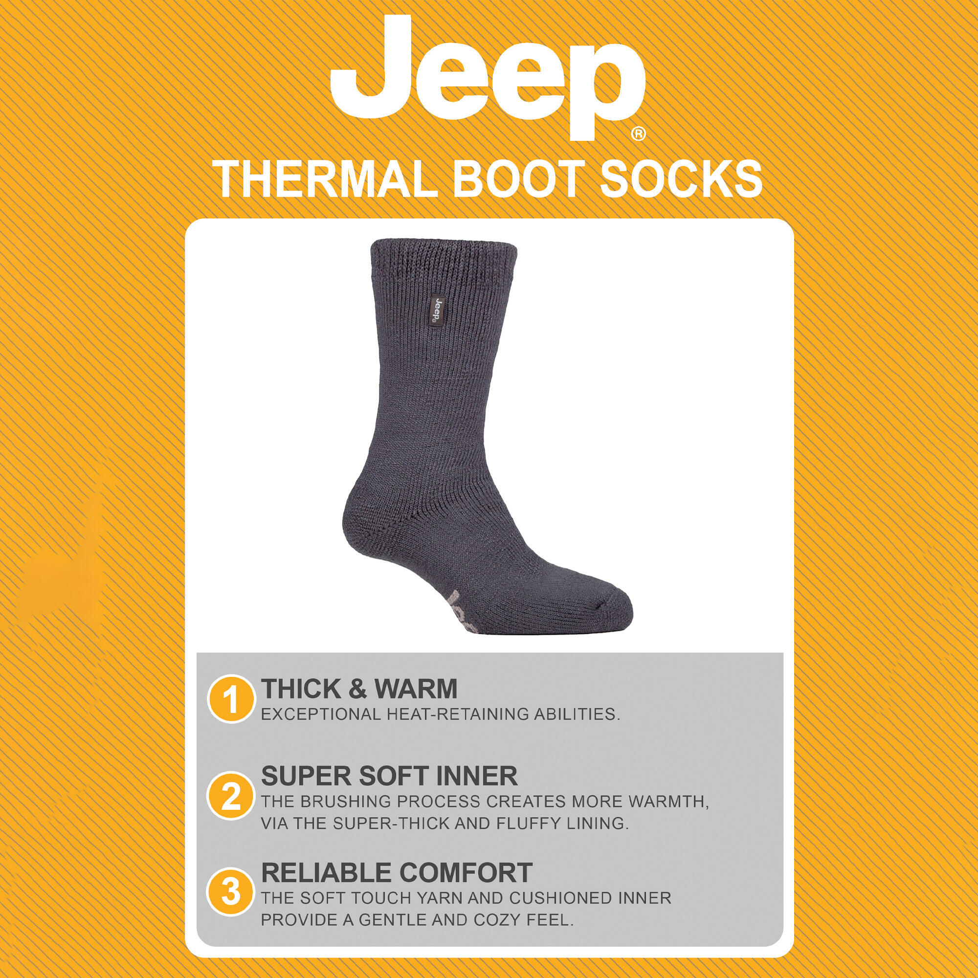 Mens Thermal Boot Hiking Socks for Winter 3/3