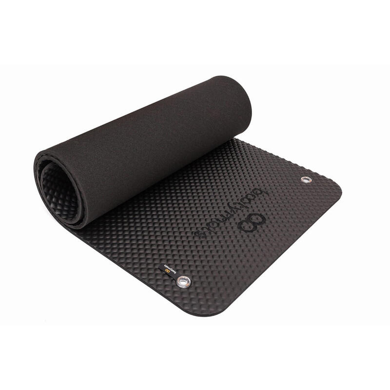 Tapis de sol pour exercices polyvalents, Fitness et Pilates. 160x60cm. Noir