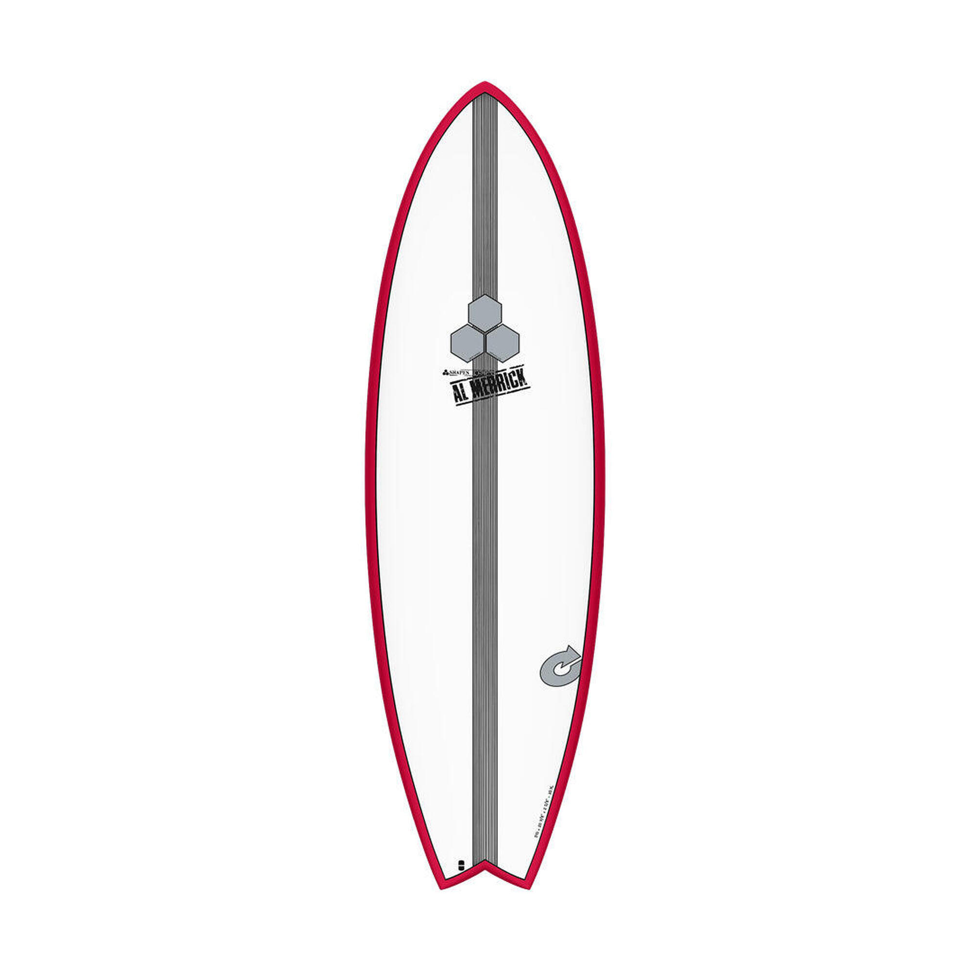 Planche de surf Fish Torq Xlite Podmod  Red rail/Pinline 5'10