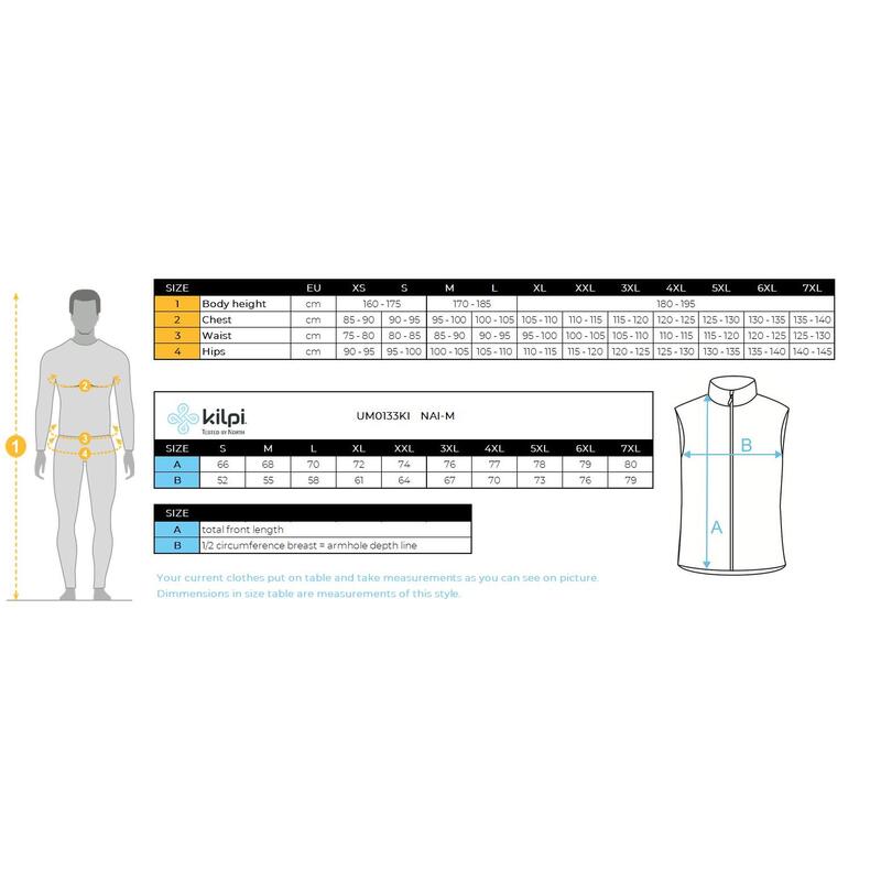 Férfi szigetelt mellény Kilpi NAI-M