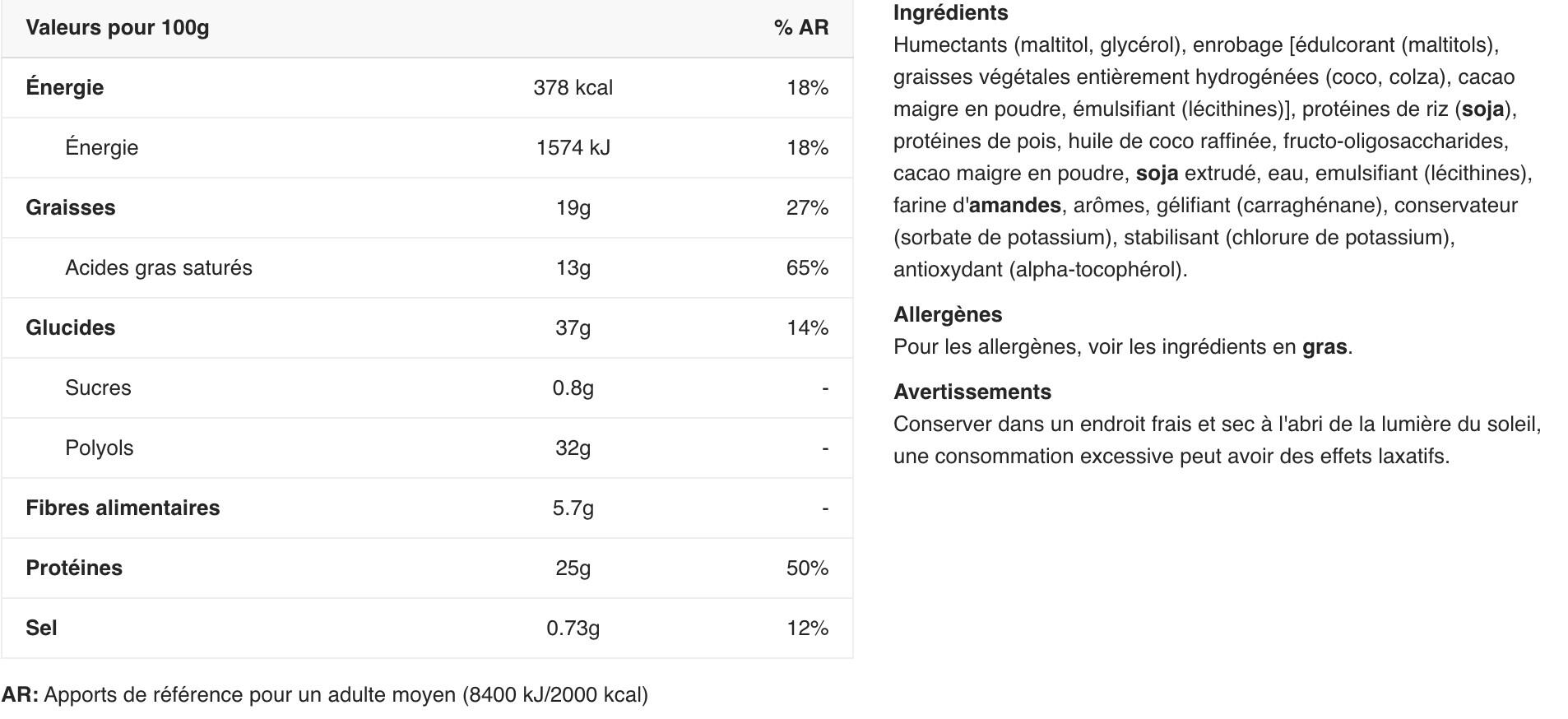 Barres protéinées vegan - Vegan Protein Bar - Chocolat 2/3