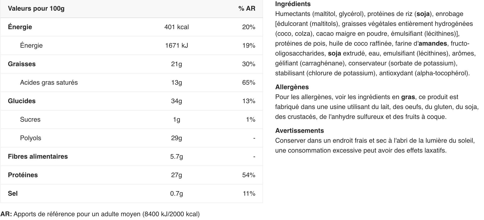 Barres protéinées vegan - Vegan Protein Bar - Beurre de Cacahuète 2/4