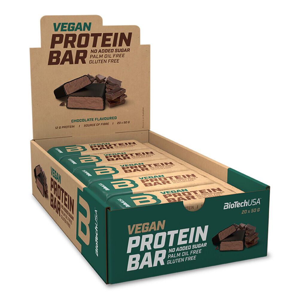 BIOTECHUSA Barrette proteiche vegane - Vegan Protein Bar - Cioccolato