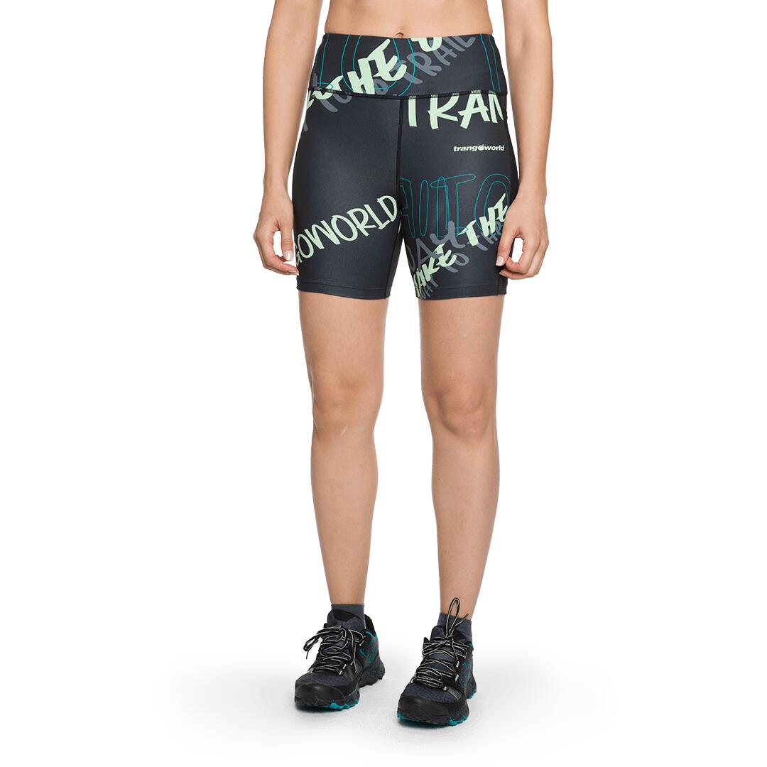 TRANGOWORLD Mallas cortas de Trail Running para Mujer Trangoworld Berdun Negro/Negro