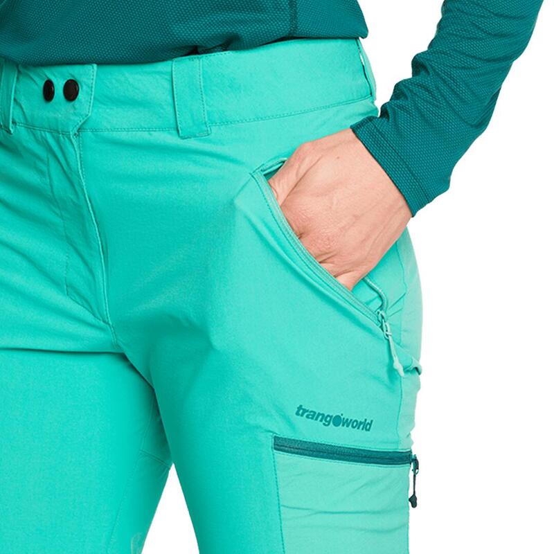 Pantalón para Mujer Trangoworld Malaren Azul/Azul/Verde protección UV+30