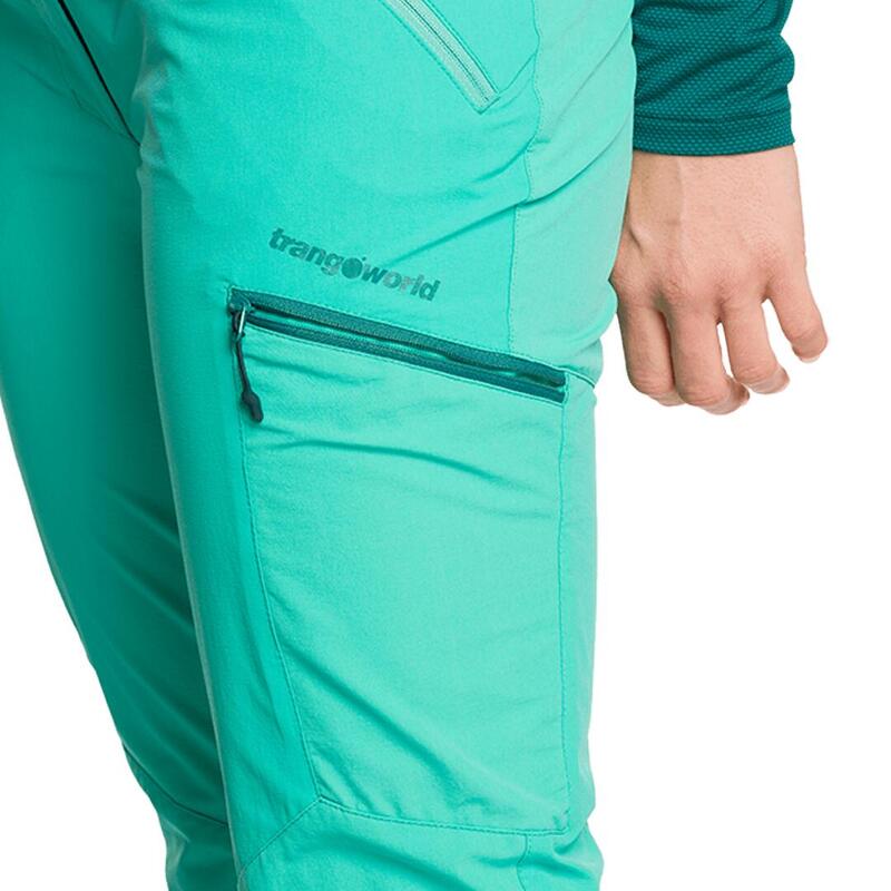 Pantalón para Mujer Trangoworld Malaren Azul/Azul/Verde protección UV+30