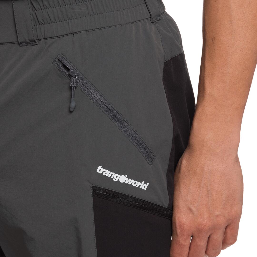 Pantalones cortos para Hombre Trangoworld Stuor Gris/Negro/Negro 6/7