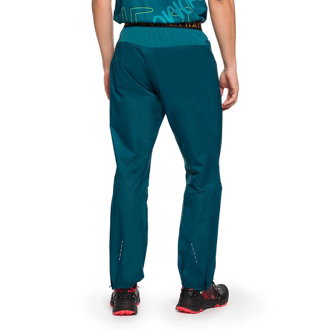 Pantalón de Trail Running Trangoworld Combal Azul/Negro Impermeable Transpirable 4/7