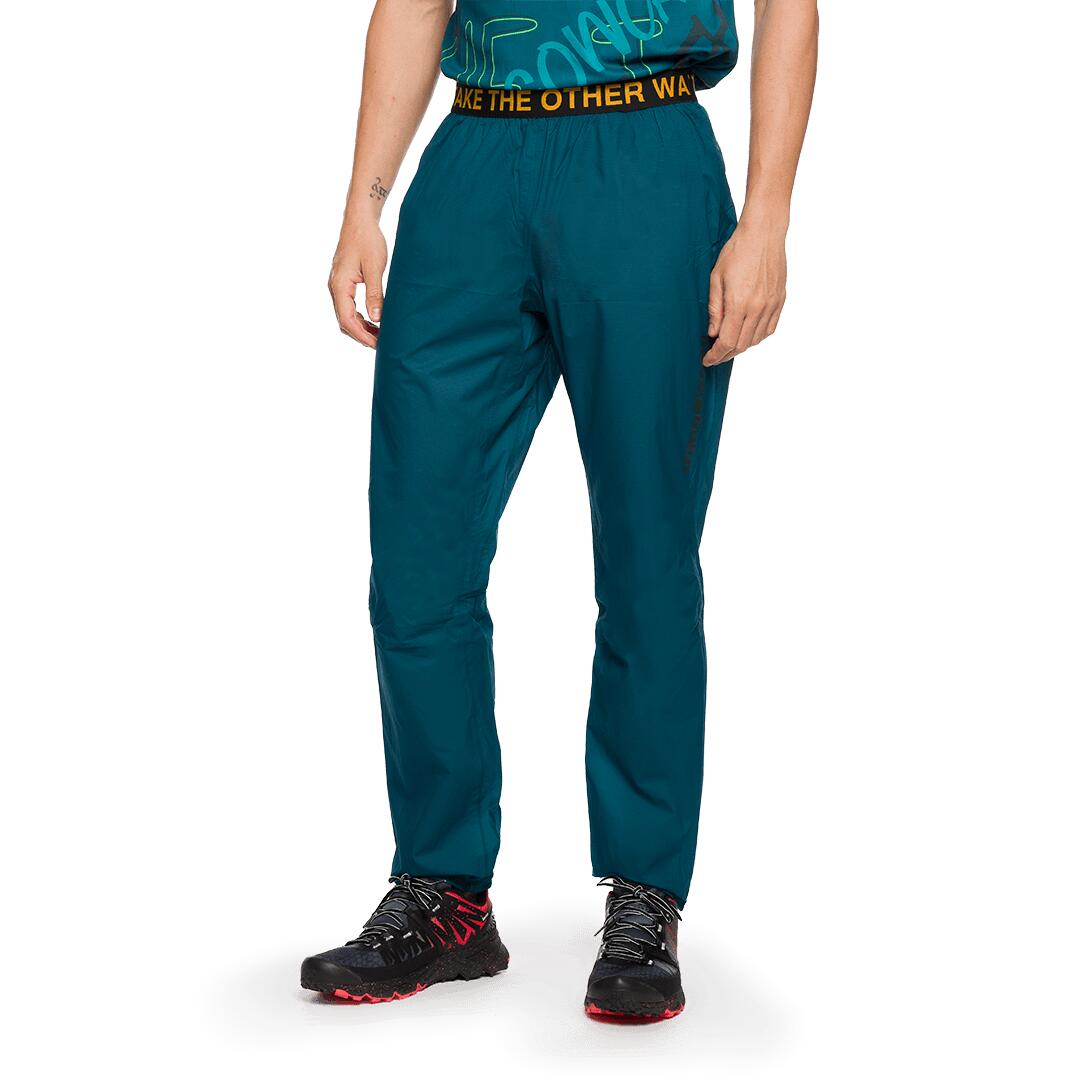 Pantalón de Trail Running Trangoworld Combal Azul/Negro Impermeable Transpirable 3/7