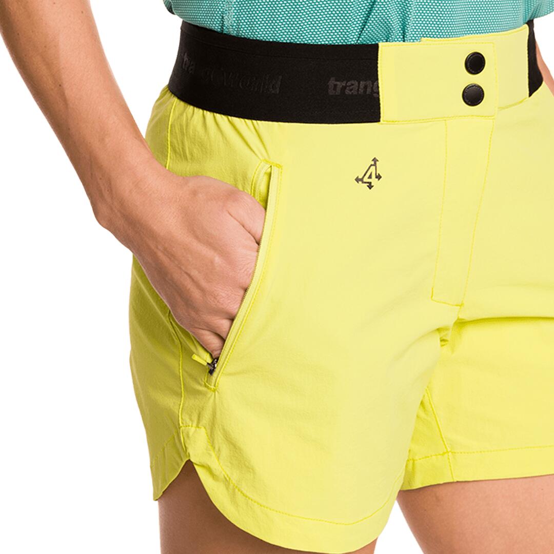 Pantalones cortos para Mujer Trangoworld Stora Amarillo/Negro 6/7