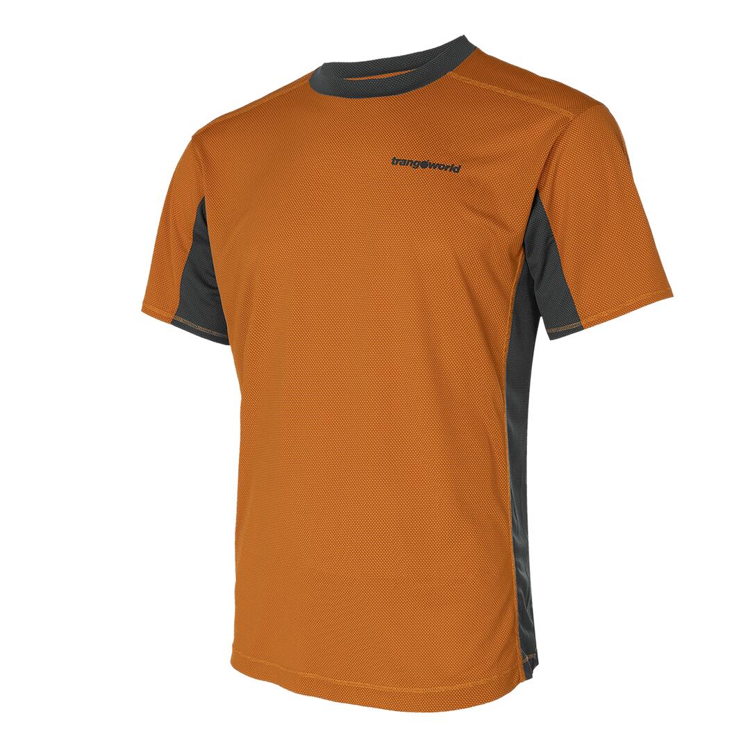 naranja fluorescente / marrón wengué