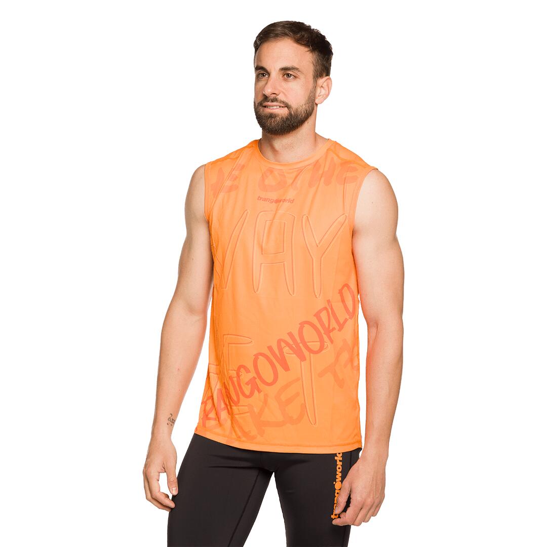 Camiseta de Trail Running para Hombre Trangoworld Champex Naranja 3/7