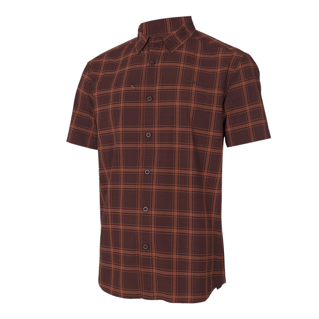 TRANGOWORLD Camisa mangas cortas para Hombre Trangoworld Cassiar Marrón/Gris