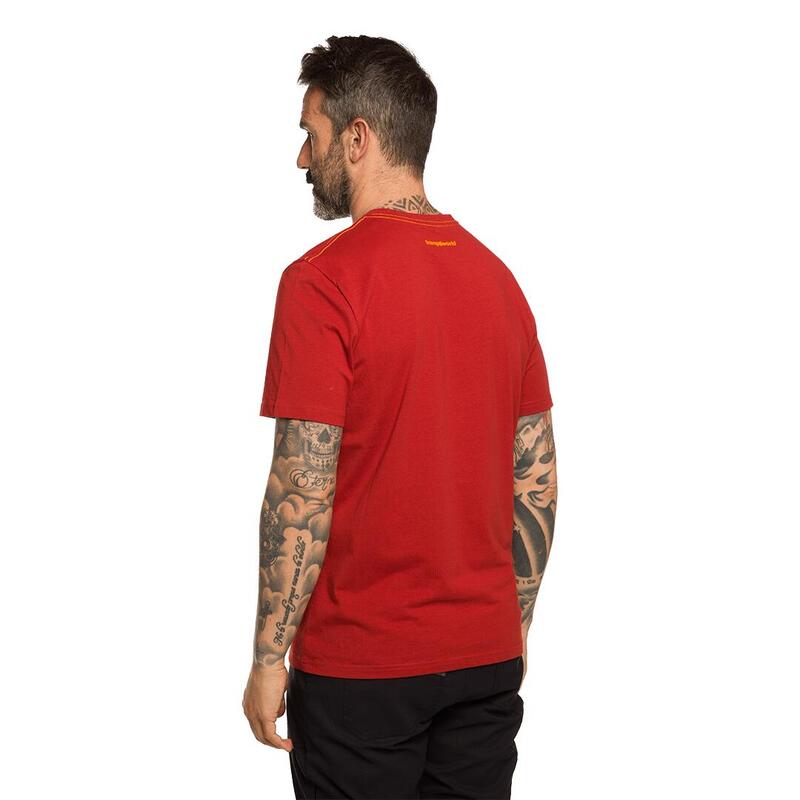 Camiseta de manga corta para Hombre Trangoworld Excelsior Rojo