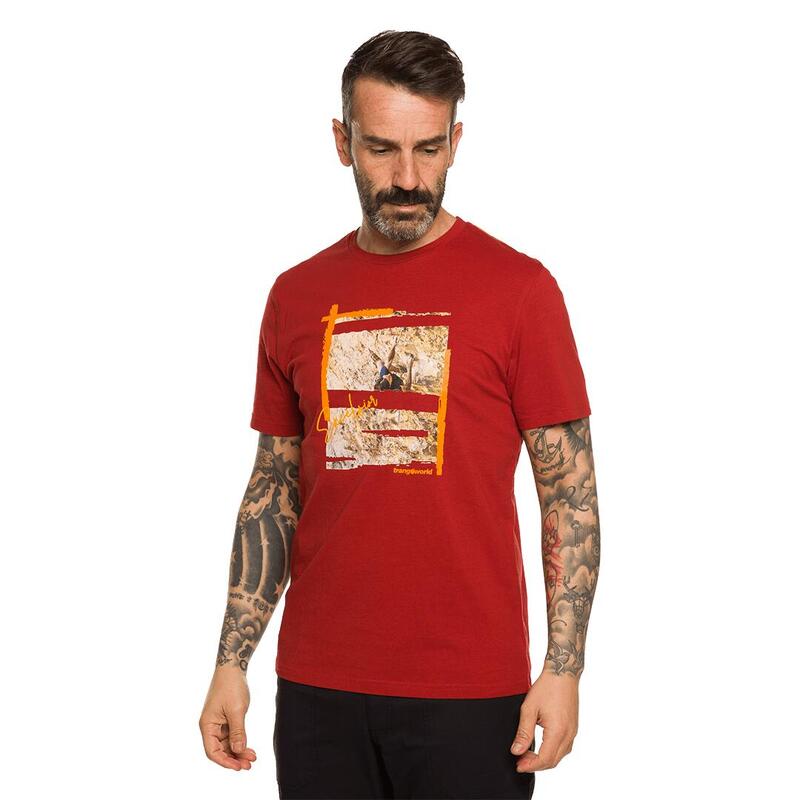 Camiseta de manga corta para Hombre Trangoworld Excelsior Rojo
