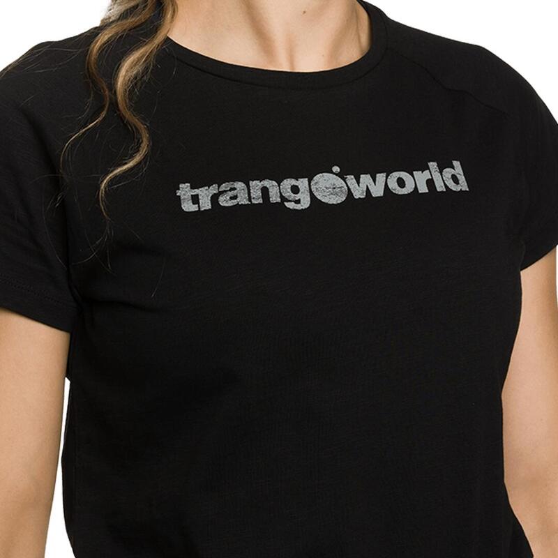 Camiseta de manga corta para Mujer Trangoworld Azagra th Negro/Gris