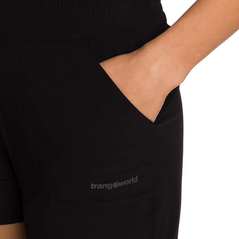 Pantalón corto para Mujer Trangoworld Aresta Negro protección UV+50