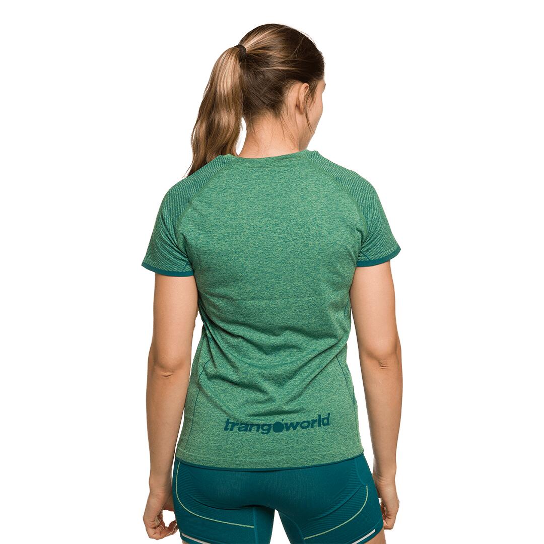 Camiseta de Trail Running para Mujer Trangoworld Visker Verde/Azul 2/6