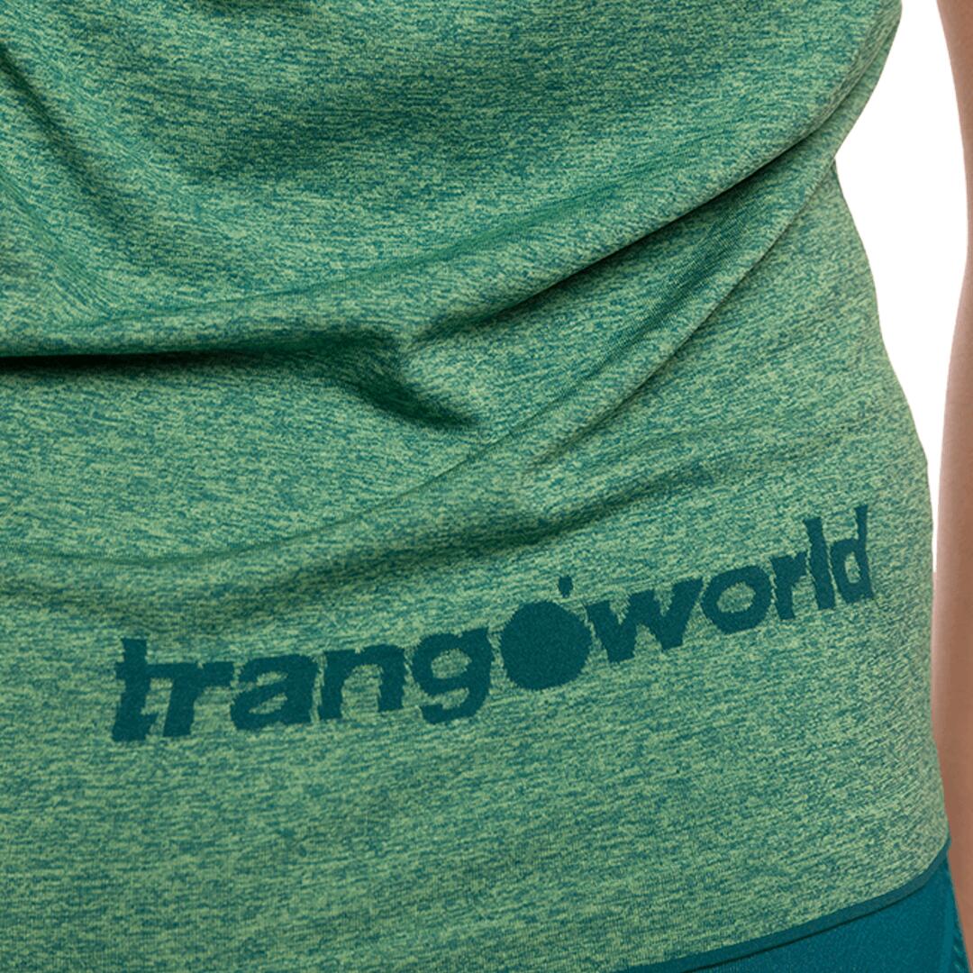 Camiseta de Trail Running para Mujer Trangoworld Visker Verde/Azul 4/6