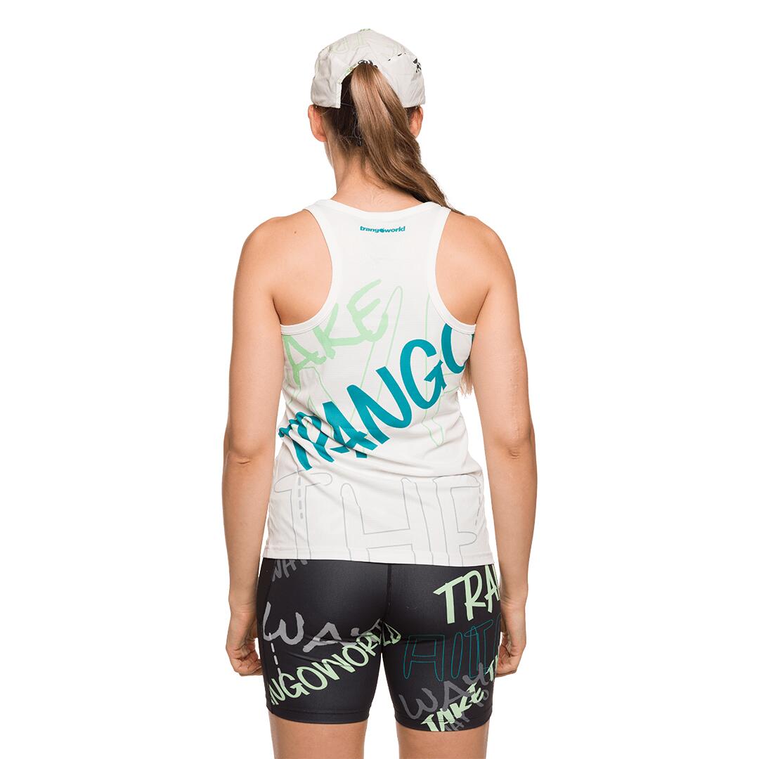 Camiseta de Trail Running para Mujer Trangoworld Senz Blanco 4/6