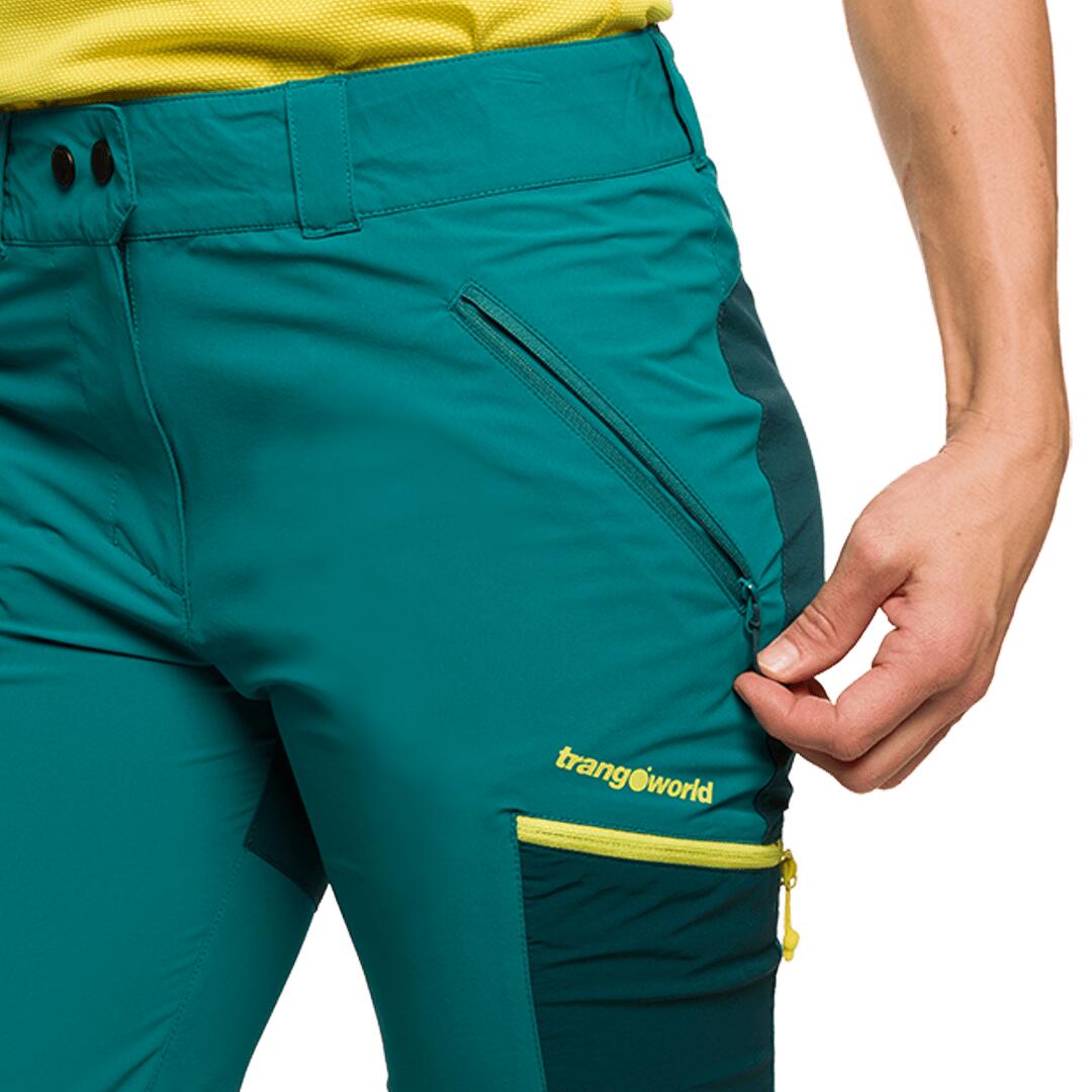 Pantalón para Mujer Trangoworld Malaren Verde/Verde 5/7