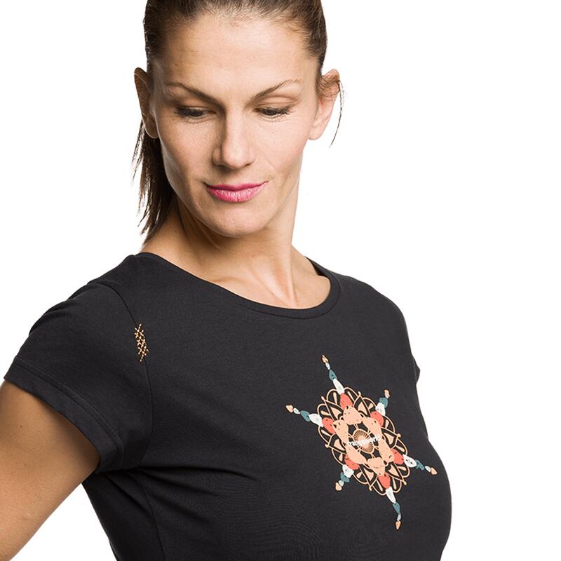 Camiseta para Mujer Trangoworld Mandala Negro