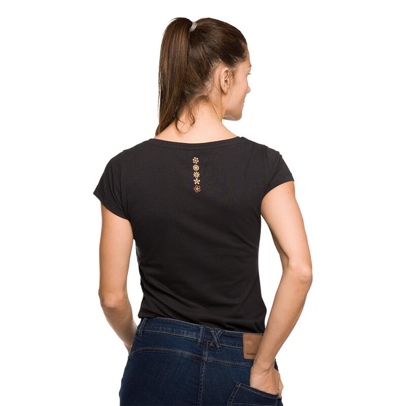 Camiseta para Mujer Trangoworld Mandala Negro