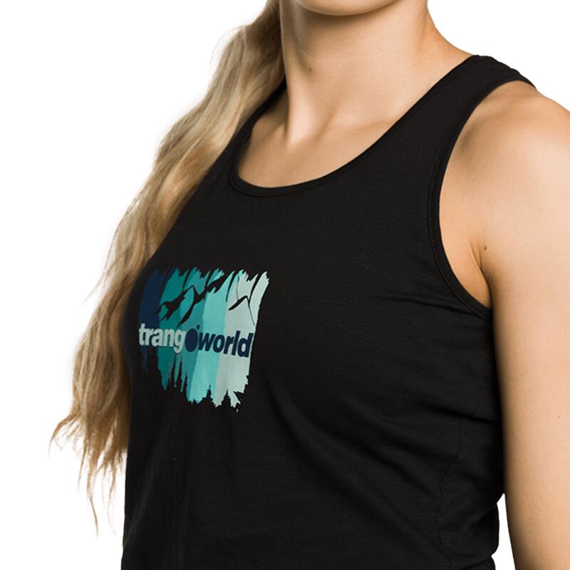 Camiseta para Mujer Trangoworld Kisale Negro