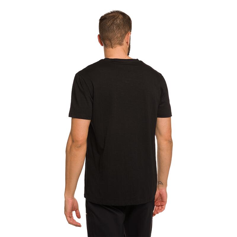 Camiseta de manga corta para Hombre Trangoworld Aruca Negro protección UV+30