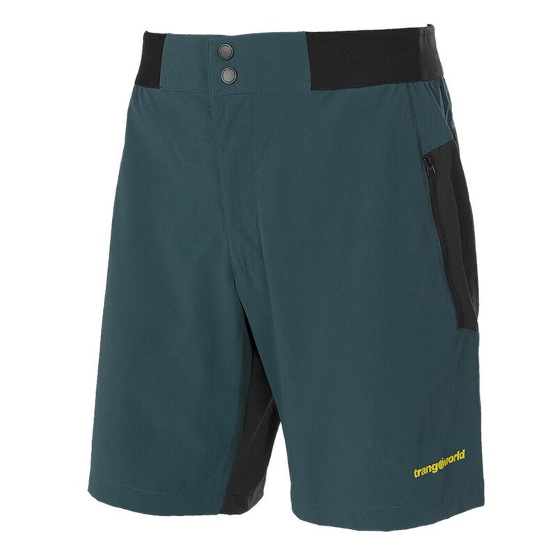 Pantalones cortos para Hombre Trangoworld Hornavan Verde/Negro/Amarillo