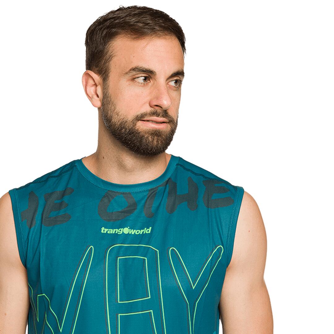 Camiseta de Trail Running para Hombre Trangoworld Champex Azul 7/7