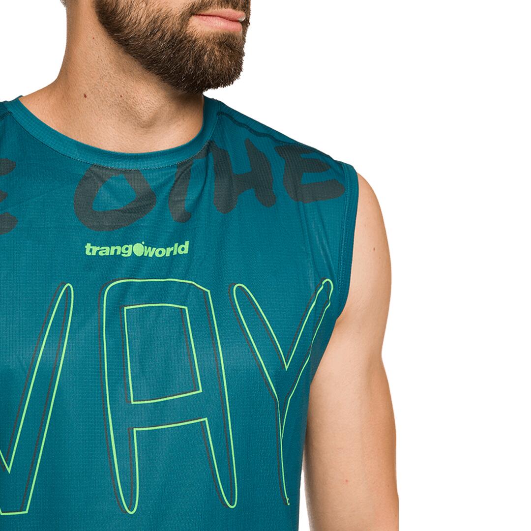 Camiseta de Trail Running para Hombre Trangoworld Champex Azul 6/7