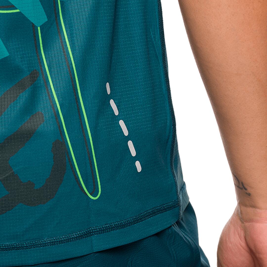Camiseta de Trail Running para Hombre Trangoworld Champex Azul 5/7