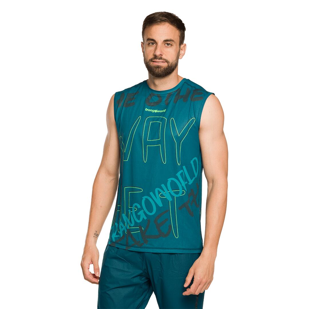 Camiseta de Trail Running para Hombre Trangoworld Champex Azul 3/7