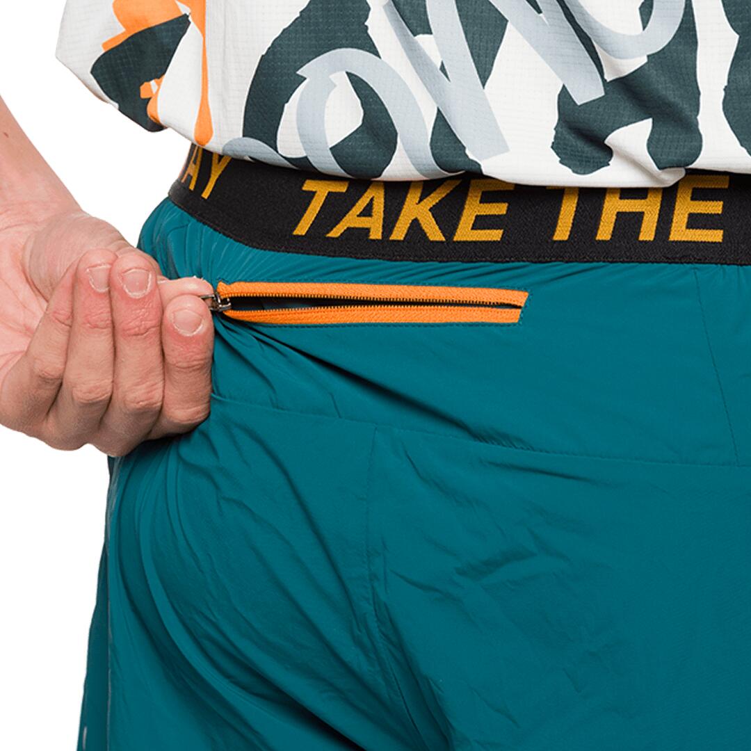 Pantalones cortos de Trail Running para Hombre Trangoworld Servoz Azul/Naranja 6/7