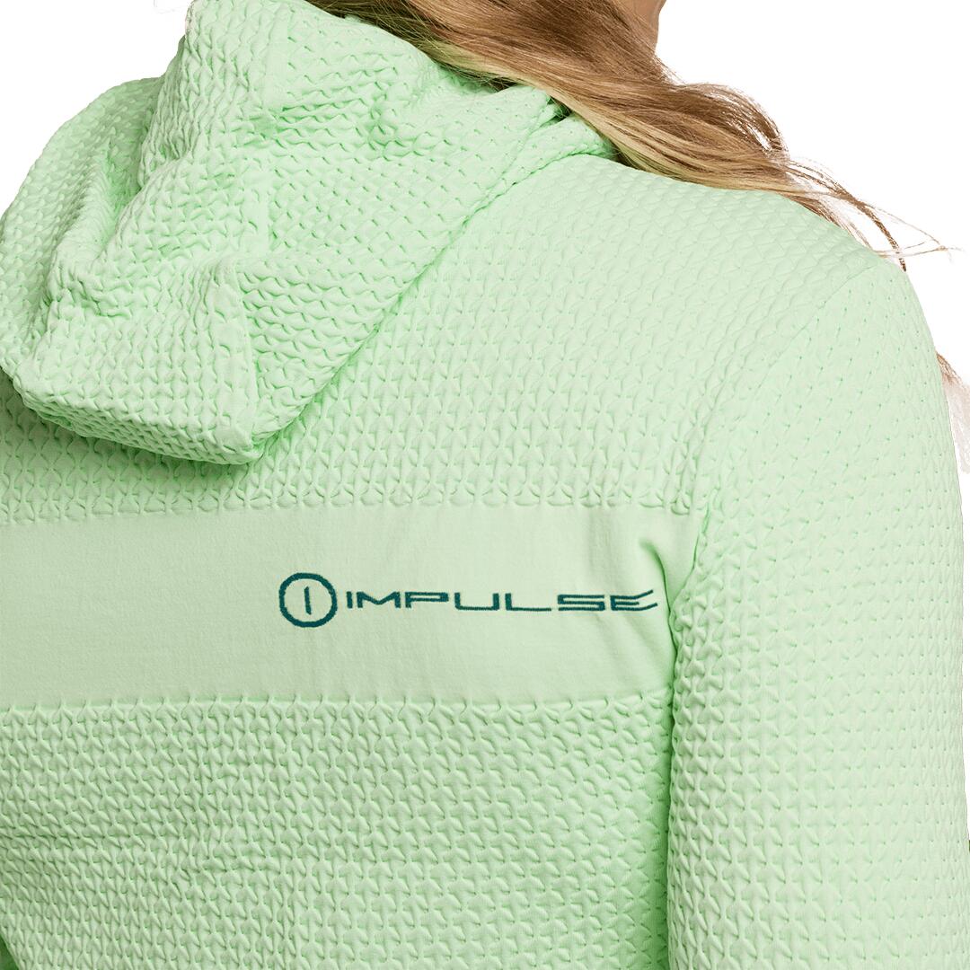 Sudadera de Trail Running para Mujer Trangoworld Limone Verde/Azul 3/6