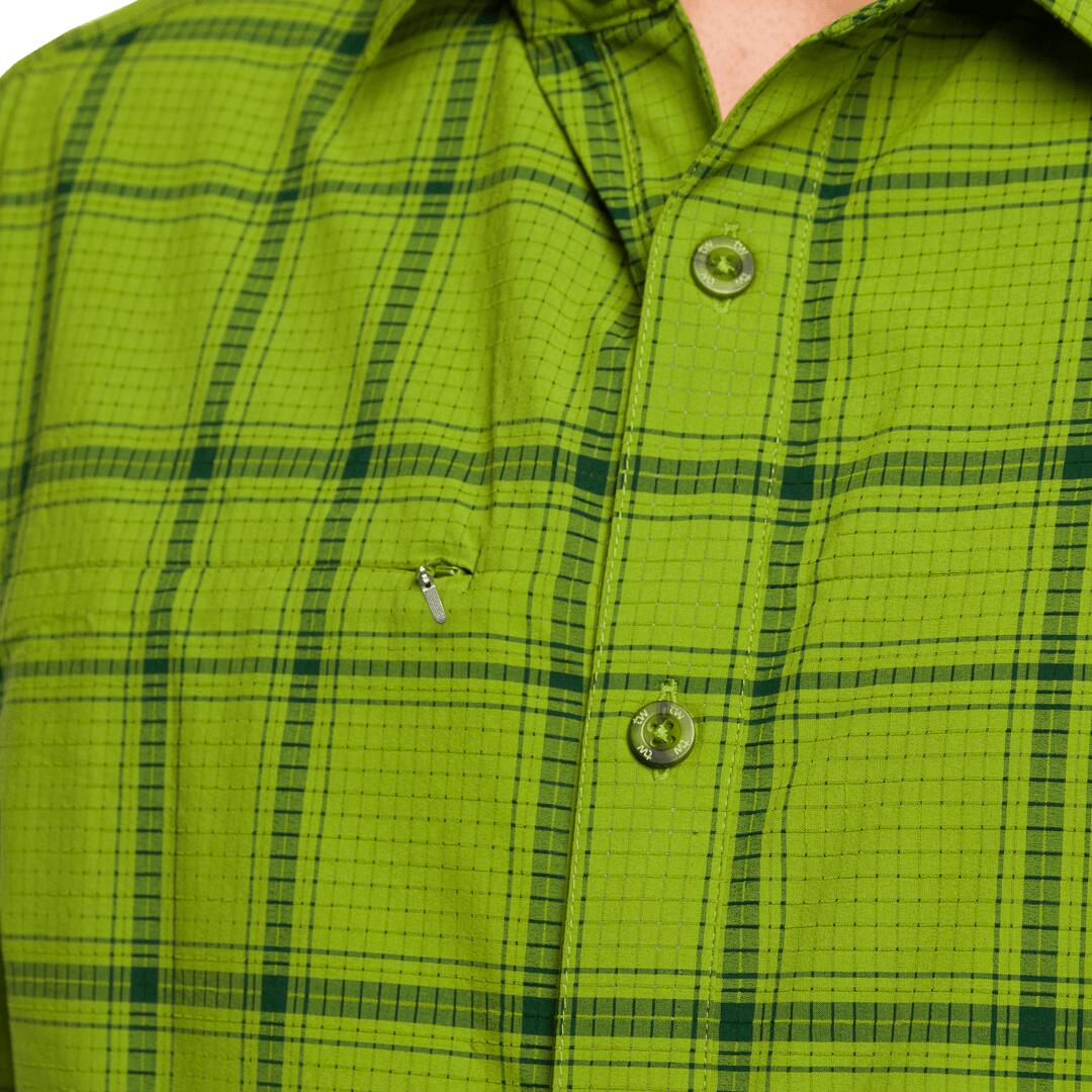 Camisa mangas cortas para Hombre Trangoworld Cassiar Verde/Gris 6/6