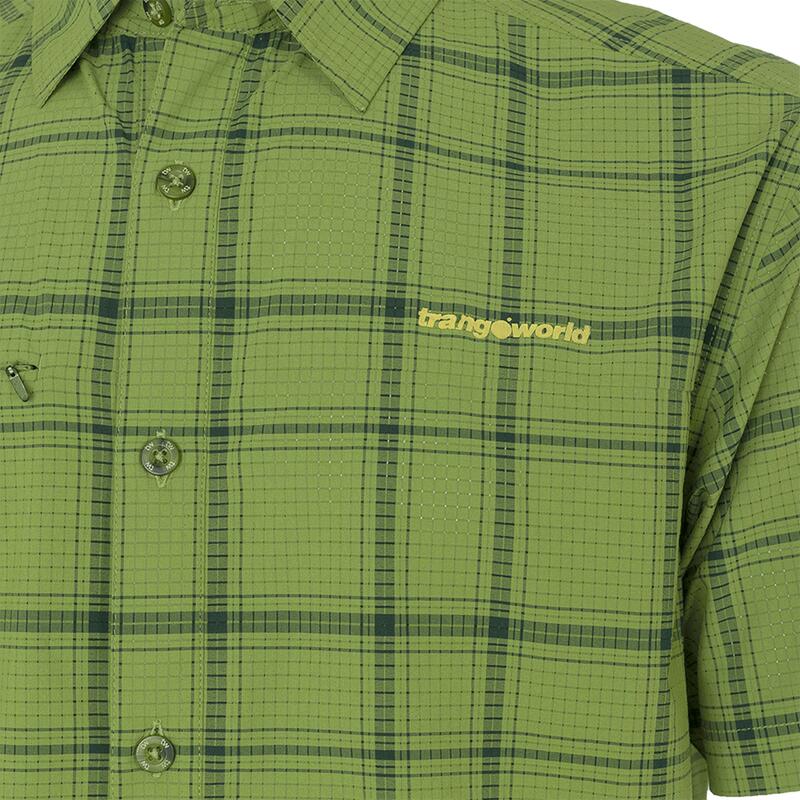 Camisa de manga corta para Hombre Trangoworld Cassiar Verde/Gris