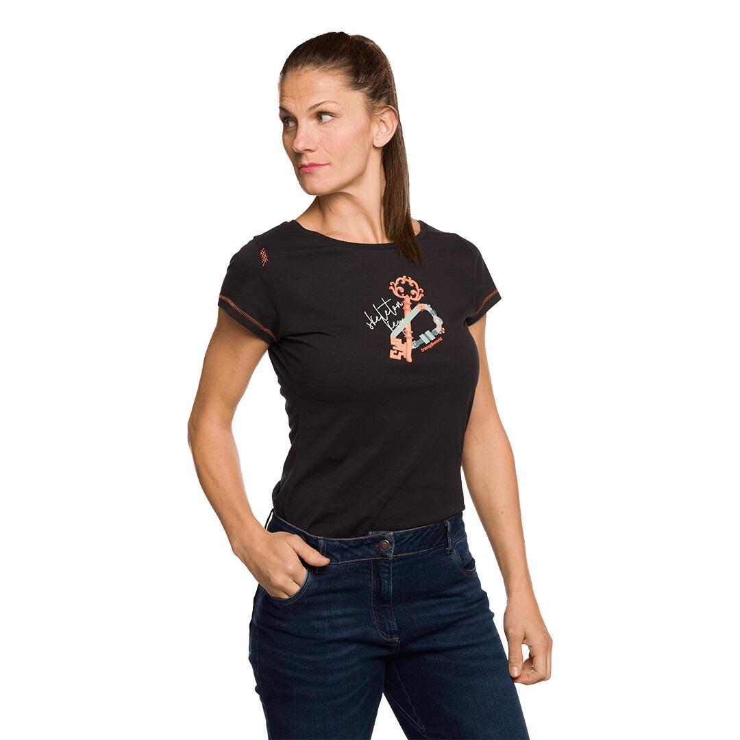 Camiseta para Mujer Trangoworld Keys Negro 3/6
