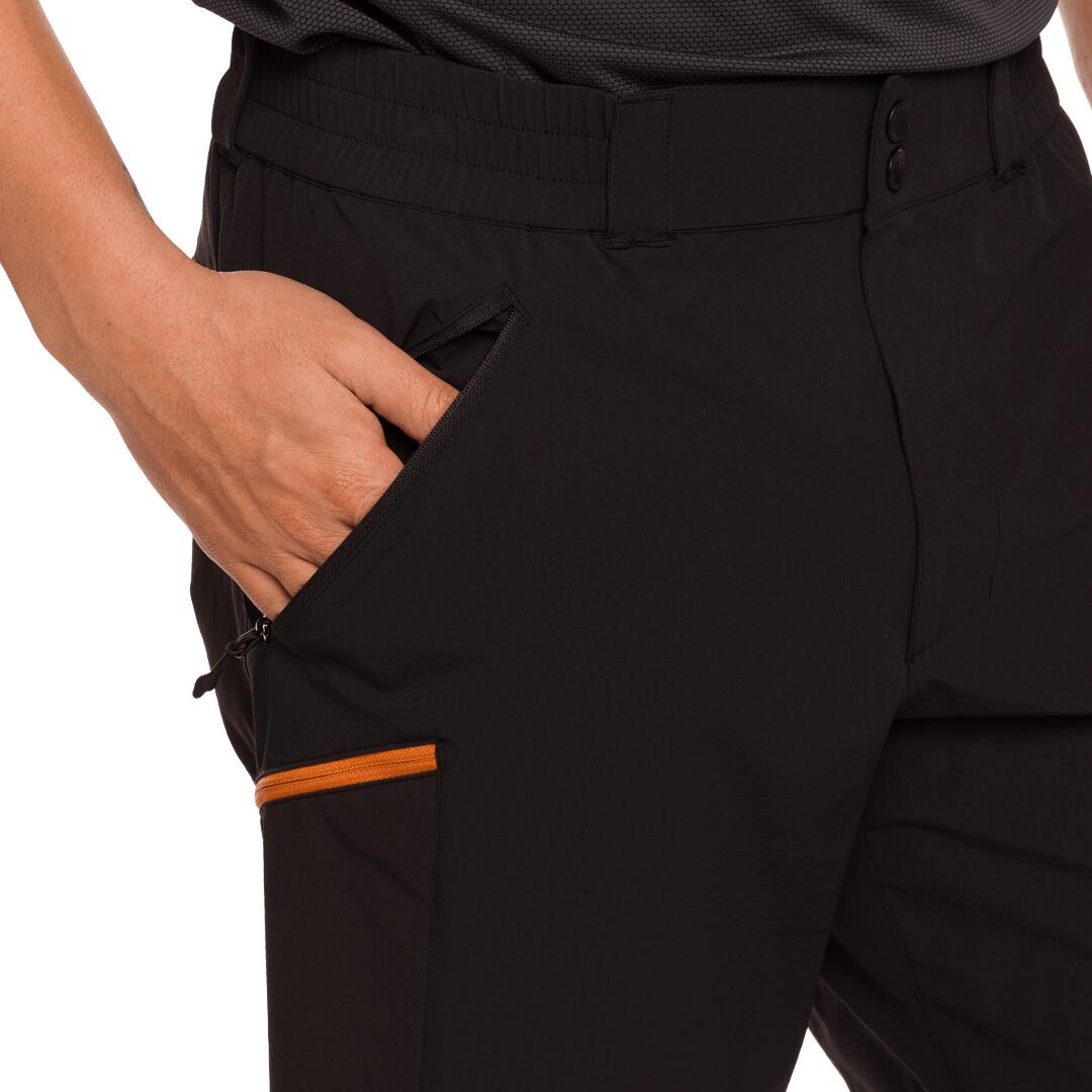 Pantalones cortos para Hombre Trangoworld Stuor Negro/Negro/Naranja protección 6/7