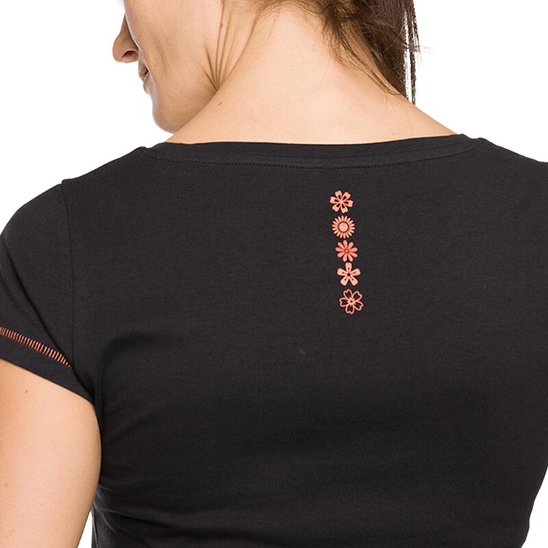Camiseta de manga corta para Mujer Trangoworld Keys Negro