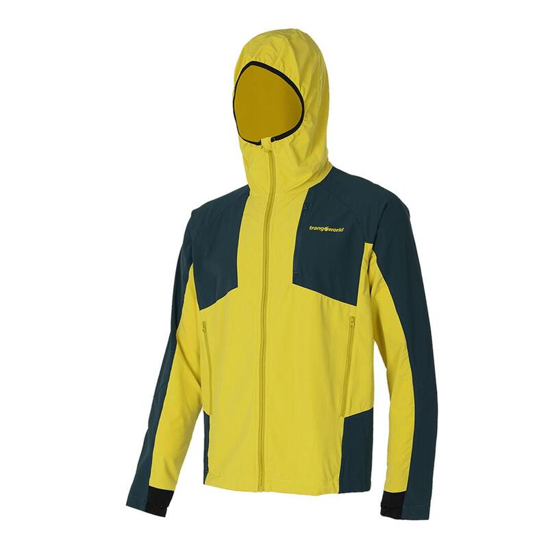 Softshell para Hombre Trangoworld Eighe Amarillo/Verde protección UV+30