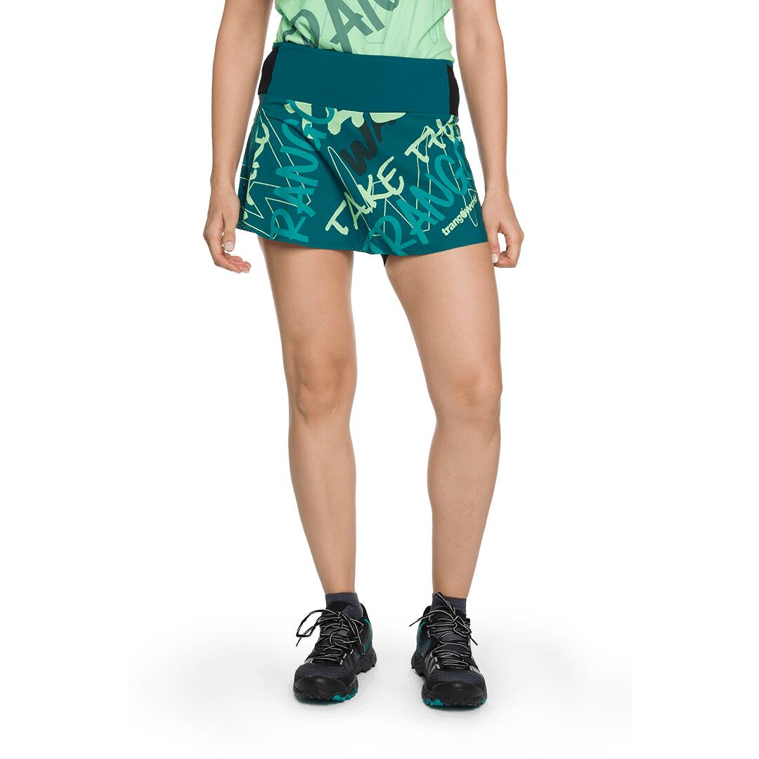 Falda de Trail Running para Mujer Trangoworld Arruiz Azul/Negro 3/7