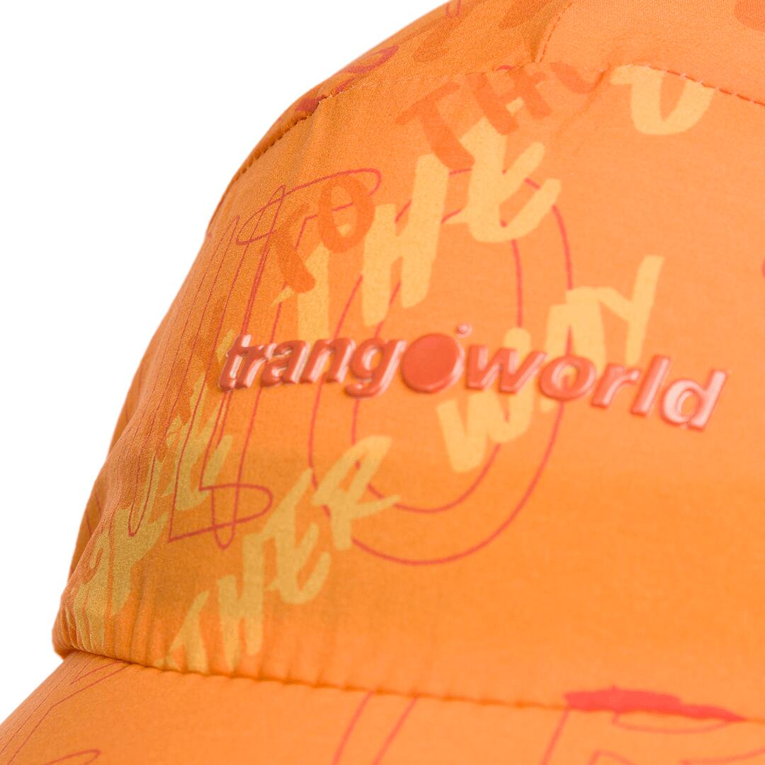 Gorra de Trail Running Trangoworld Verrand Naranja/Naranja protección UV+30 2/4