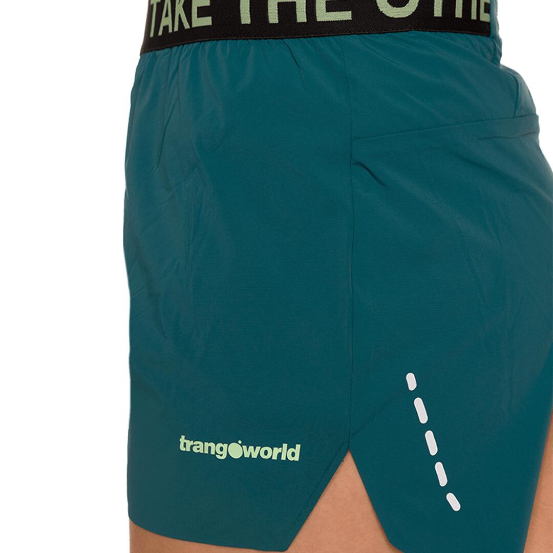 Pantalones cortos de Trail Running para Mujer Trangoworld Larues Azul/Verde 4/5