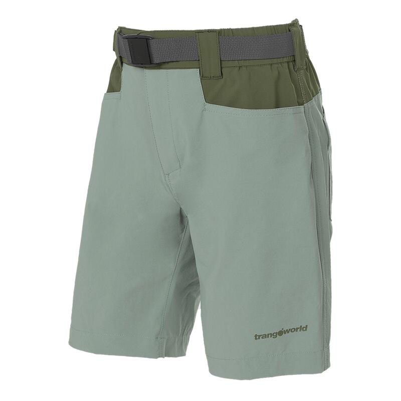 Pantalón corto para niños Trangoworld Lalin sf Gris/Verde protección UV+50