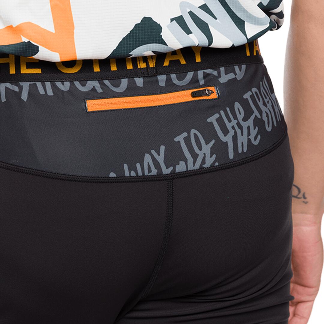 Mallas cortas de Trail Running para Hombre Trangoworld Bocharz Negro/Negro 4/7