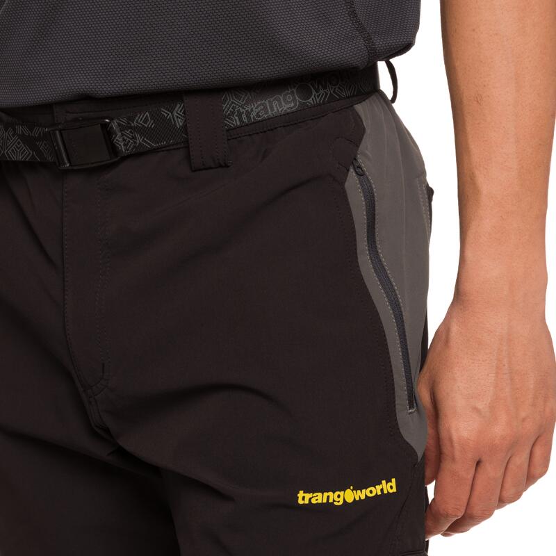 Pantalones cortos para Hombre Trangoworld Koal th Negro/Gris/Amarillo protección