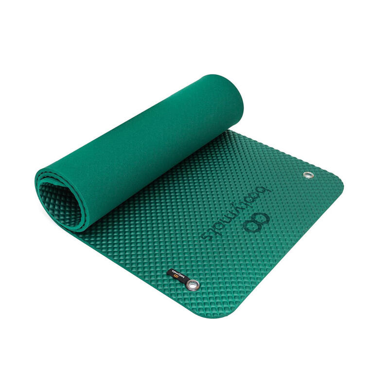 Tapis de sol pour exercices polyvalents, Fitness et Pilates. 160x60cm. Vert